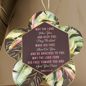May The Lord Wooden Hanging Flower 11x11