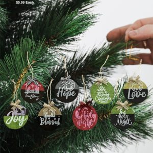Wooden Baubles 3x3