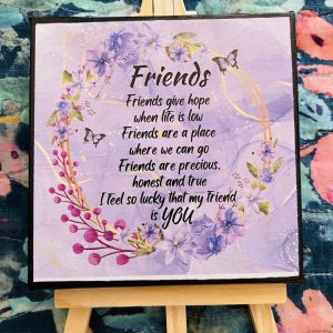 Friends Easel 10cm x 10cm