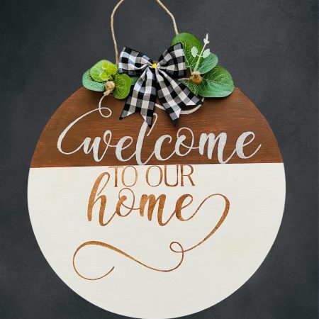 Welcome Wooden Wall Hanging 12x12