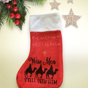 Christmas Stocking For Unto Us 42CM