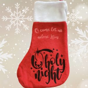 Christmas Stocking Oh Come Let Us 42CM