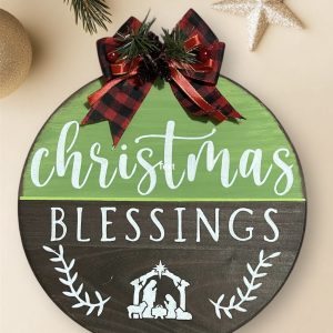 Christmas Blessings Wooden Hanging