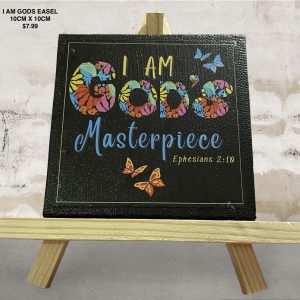 I am Gods Easel 10cm x 10cm