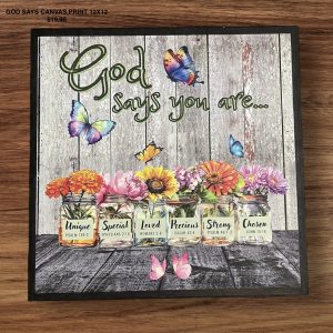 God Says Canvas Print 12X12